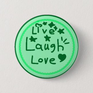 Live Laugh Love ボタン ポジティブアファメーションバッジ 缶バッジ