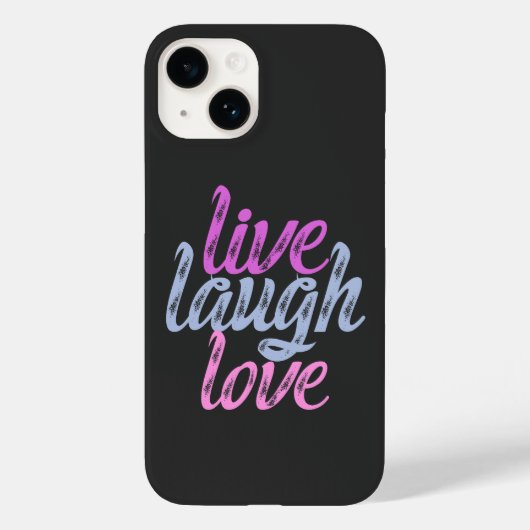 Live Laugh Love – 喜びを受け入れる Case-Mate iPhoneケース (裏面)