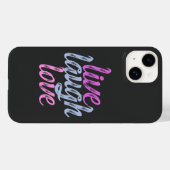 Live Laugh Love – 喜びを受け入れる Case-Mate iPhoneケース (裏面 (横))