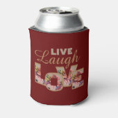 Live、Laugh、Love 素朴フローラon Burgundy 缶クーラー (缶裏面)