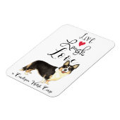 Live Laugh Love a Cardigan Welsh Corgi Magnet マグネット (左側)