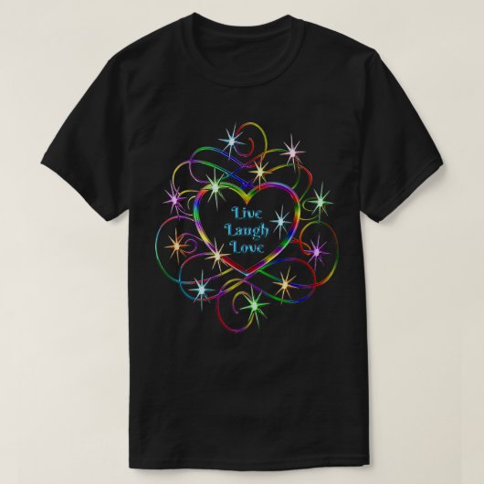 Live Laugh Love Colorful Stars Premium  Tシャツ (デザイン正面)