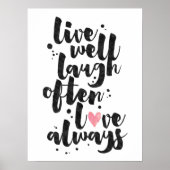 Live Laugh Love - Inspirational Poster ポスター (正面)