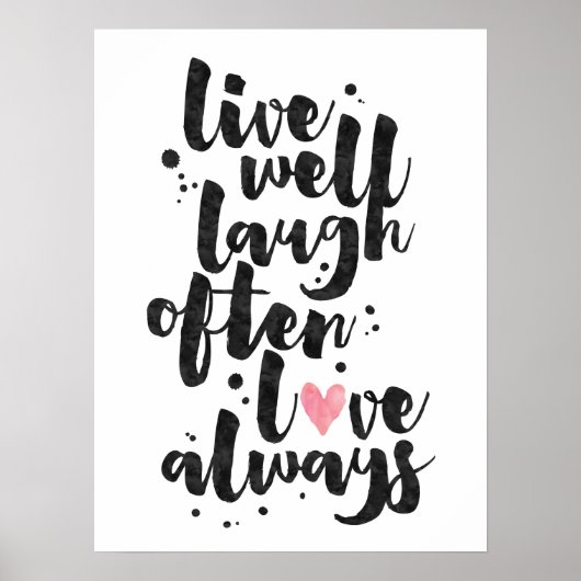Live Laugh Love - Inspirational Poster ポスター (正面)