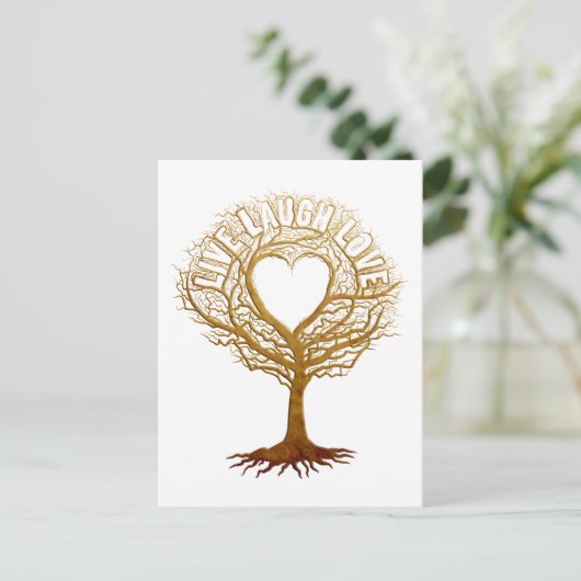Live Laugh Love - Tree of Life ポストカード (スタンド正面)
