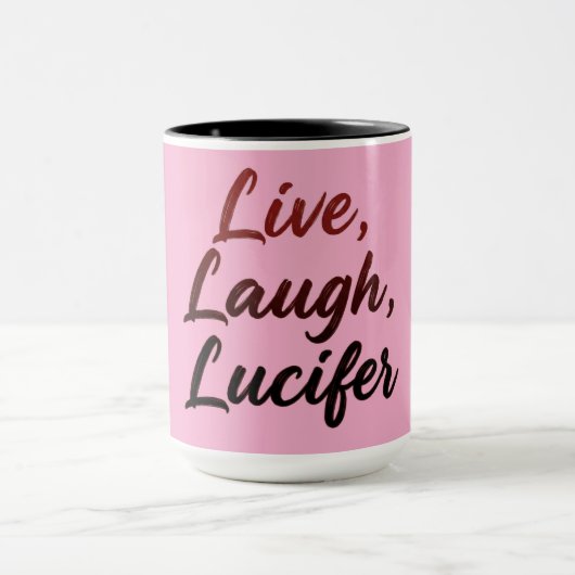 Live, Laugh, Lucifer マグカップ (中央)
