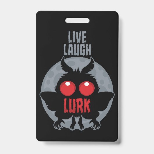 Live Laugh Lurk モスマン 未確認生物 バッジ (正面)