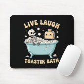 Live Laugh Toaster Th おもしろスカルミーム ダークユーモア マウスパッド (マウス)