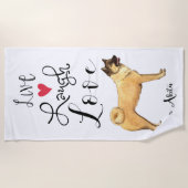 Live Laughai Love Akita ビーチタオル (正面)