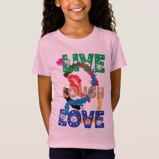 Live Laughai love T-shirt Tシャツ (正面)