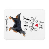 Live Laughes Love a Gordon Setter Magnet マグネット (横)