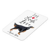 Live Laughes Love a Gordon Setter Magnet マグネット (左側)