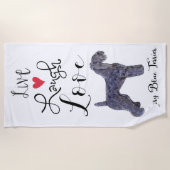 Live Laughes Love a Kerry Blue Terrier ビーチタオル (正面)