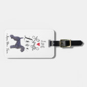 Live Laughes Love a Kerry Blue Terrier ラゲッジタグ (正面横)