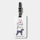 Live Laughes Love a Kerry Blue Terrier ラゲッジタグ (正面縦)