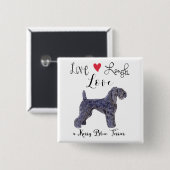 Live Laughes Love a Kerry Blue Terrier 缶バッジ (正面&裏面)