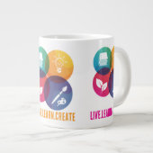 Live.Learn.Create ジャンボマグカップ ジャンボコーヒーマグカップ (正面右)