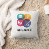 Live.Learn.Create スロー枕 クッション (ブランケット)