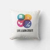 Live.Learn.Create スロー枕 クッション (正面)