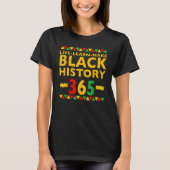 Live Learn Make Black History Month Curly Natural  Tシャツ (正面)
