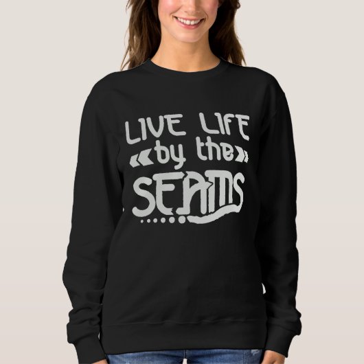 live life by the seams baseball for boys スウェットシャツ (正面)