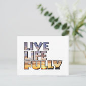 Live Life Fully Quote ポストカード (スタンド正面)