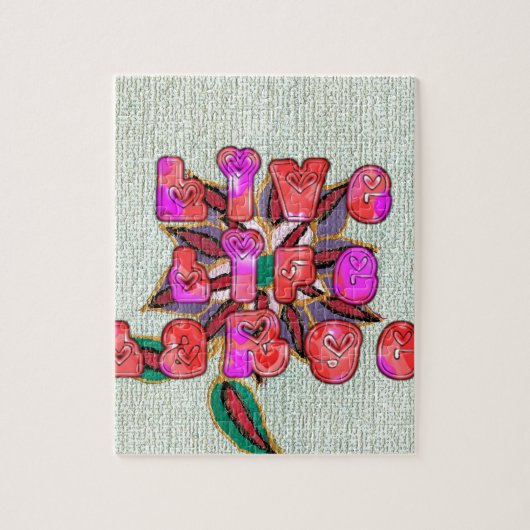 「Live Life Large」アートプリント ジグソーパズル (縦)