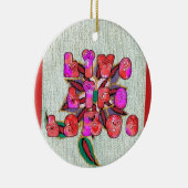 「Live Life Large」アートプリント セラミックオーナメント (右)