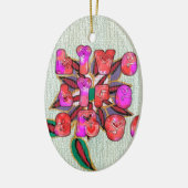 「Live Life Large」アートプリント セラミックオーナメント (左)