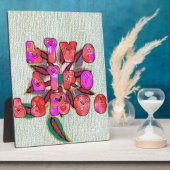 「Live Life Large」アートプリント フォトプラーク (側面)