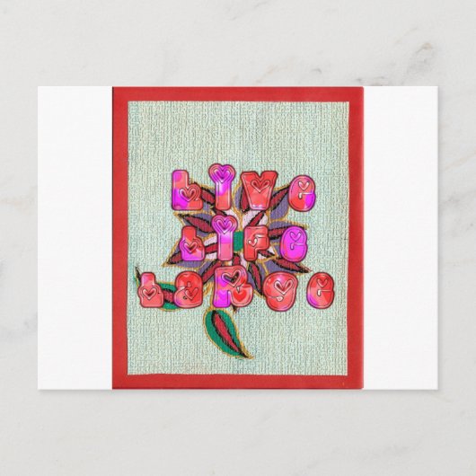 「Live Life Large」アートプリント ポストカード (正面)