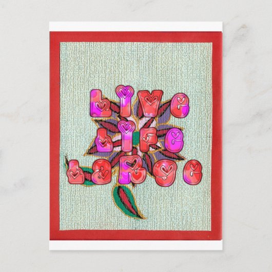 「Live Life Large」アートプリント ポストカード (正面)