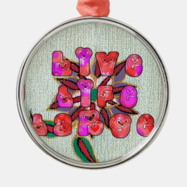 「Live Life Large」アートプリント メタルオーナメント