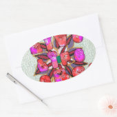 「Live Life Large」アートプリント 楕円形シール (封筒)