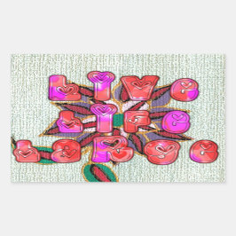 「Live Life Large」アートプリント 長方形シール