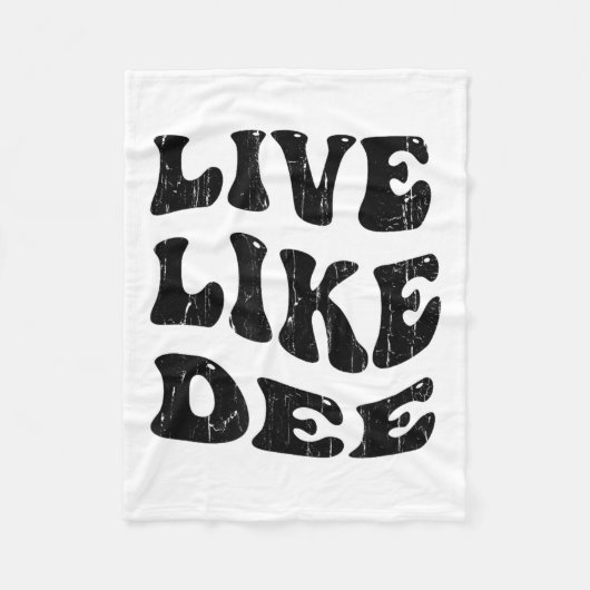 Live Like Dee, Cancer Awareness, Cancer Suprt  フリースブランケット (正面)
