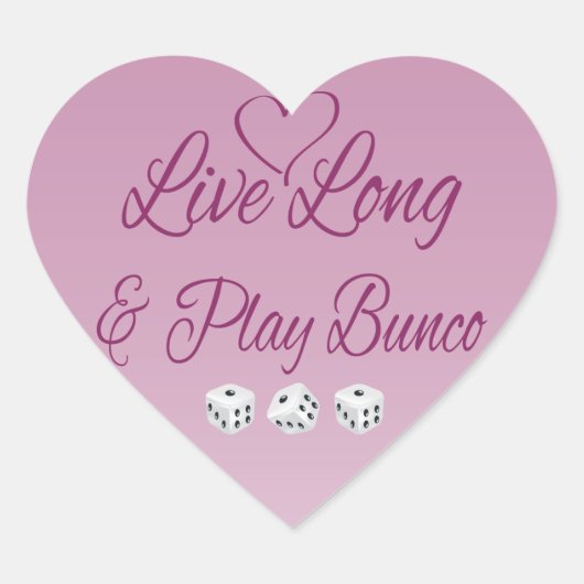 Live Long and 遊 Bunco ハートシール (正面)