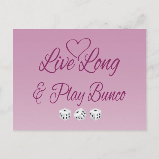 Live Long and 遊 Bunco ポストカード (正面)