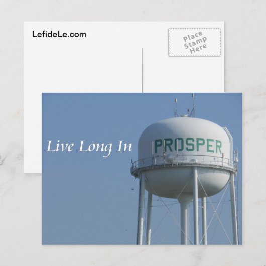 Live Long in Prosper (TX)ポストカード ポストカード (正面/裏面)
