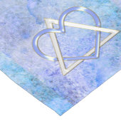 Live Long My Jewishハート(青) ショートテーブルランナー (コーナー)