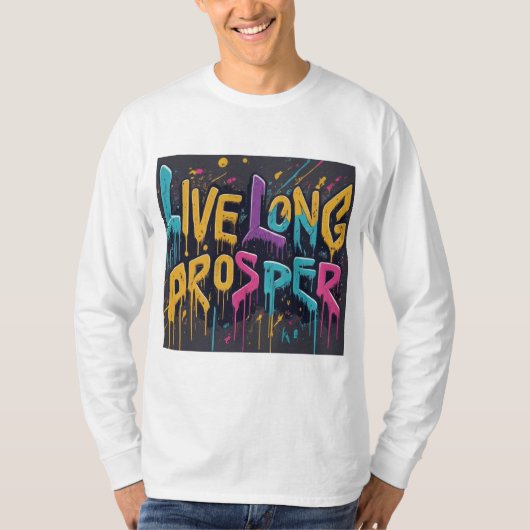 Live Long, Prosper – スターサインジェスチャーTシャツ Tシャツ (正面)