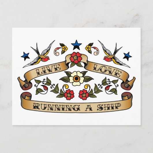 Live Love ランニング's a Ship ポストカード (正面)