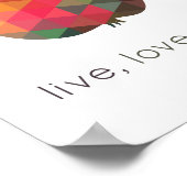 Live Love 教え Geometric Apple Classroom ポスター (角)