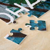 Live Love Aloha Palm Tree Beach Sign ジグソーパズル (側面)