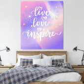 Live, Love and Inspire Quote キャンバスプリント (インサイチュ (寝室))