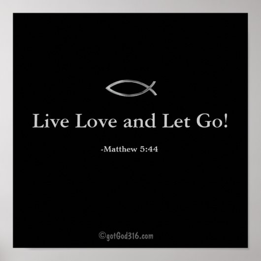 Live Love and Let Go! gotGod316.com聖なる書物、 経典 ポスター (正面)