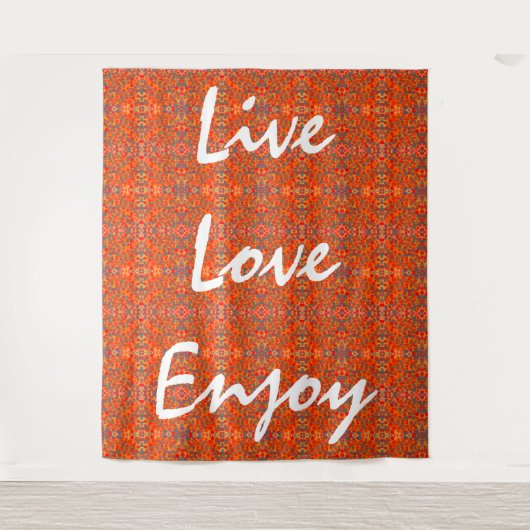 live love enjoy タペストリー (正面)