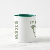 Live Love Heal Nurse Caduceus Stethoscope ECG Mug  マグカップ (中央)