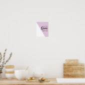 Live Love Laugh Motivational Typography ポスター (キッチン)