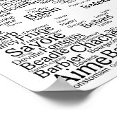 Live, Love, Louisiana Last Names Fleur - De - Lis ポスター (角)